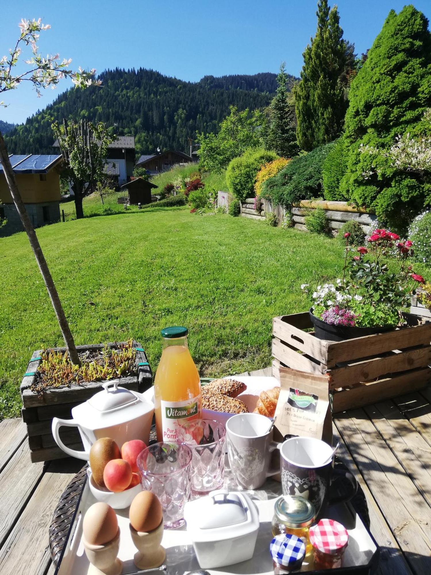 Chambres en chalet petit déjeuner inclus La Cote d'Arbroz Exterior foto